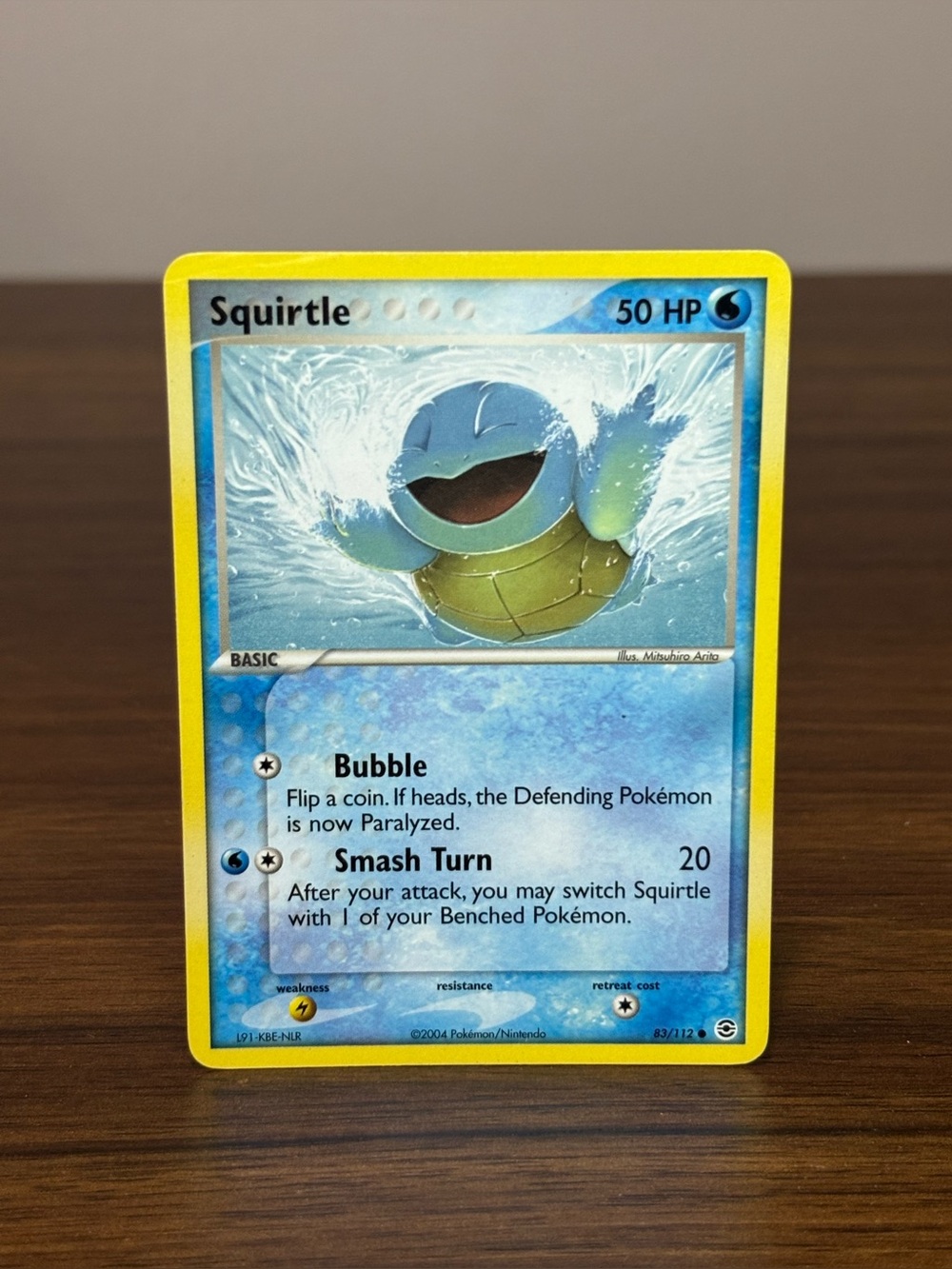 Squirtle Pokemon TCG EX FireRed LeafGreen Non Holo 83/112 *Crease*